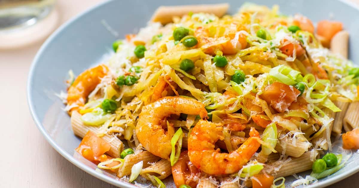 Scampi Rett Oppskrift på cajun fullkornspenne med scampi, vårløk og grana padano ...