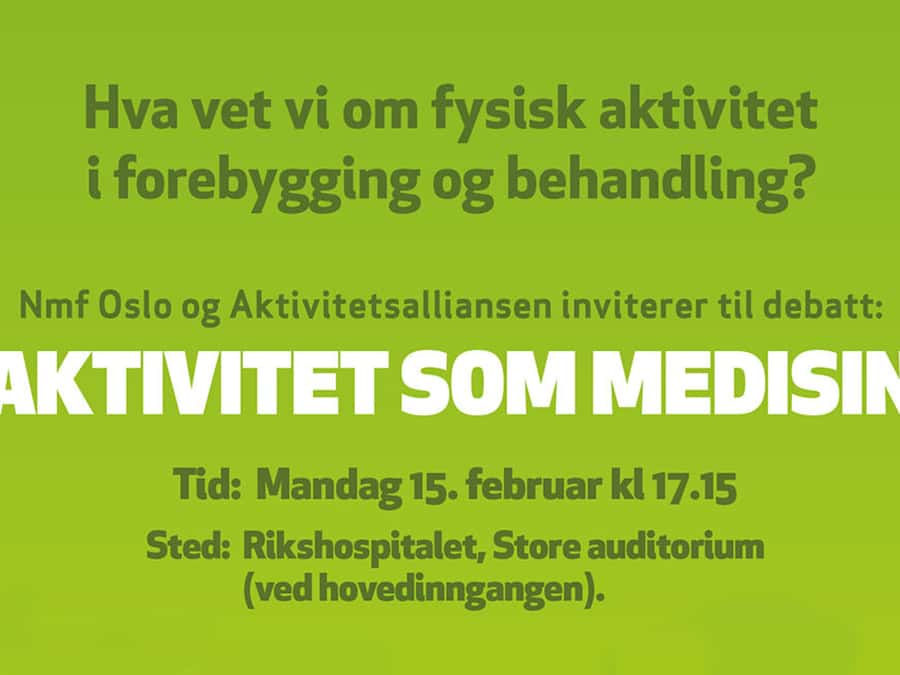 Paneldebatt: Aktivitet som medisin