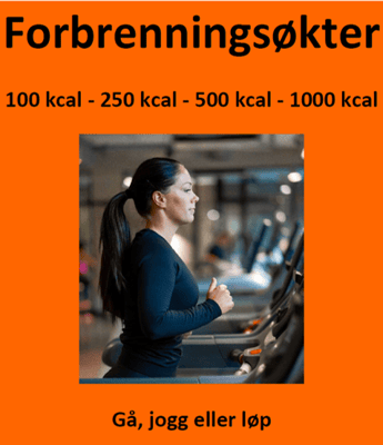 Forbrenningsøkter fra 100 til 1000 kcal
