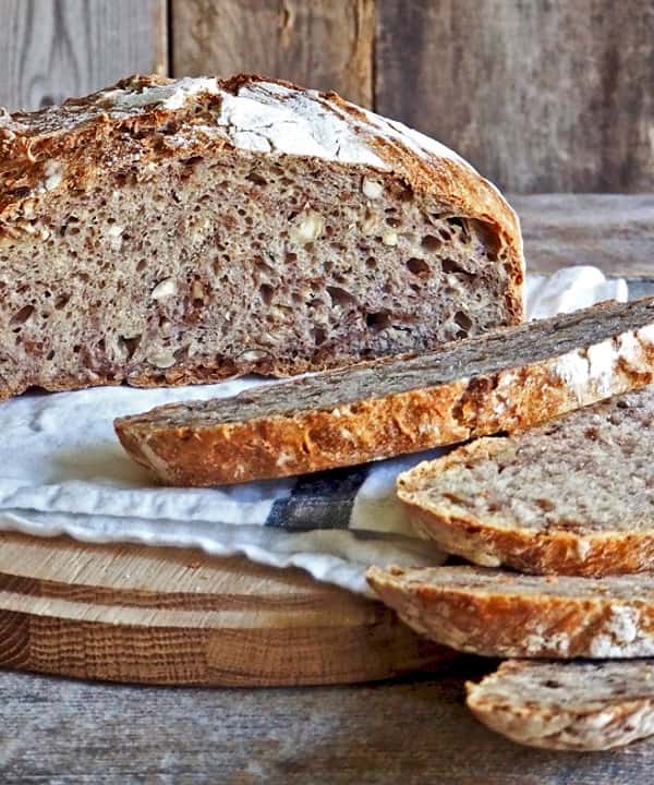 Eltefritt nøttebrød med havre
