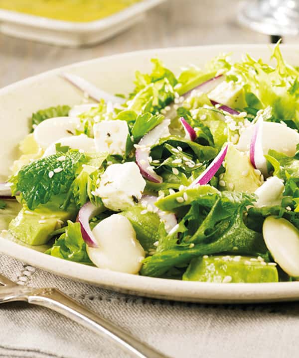 Salat med bønner og frisk mynte