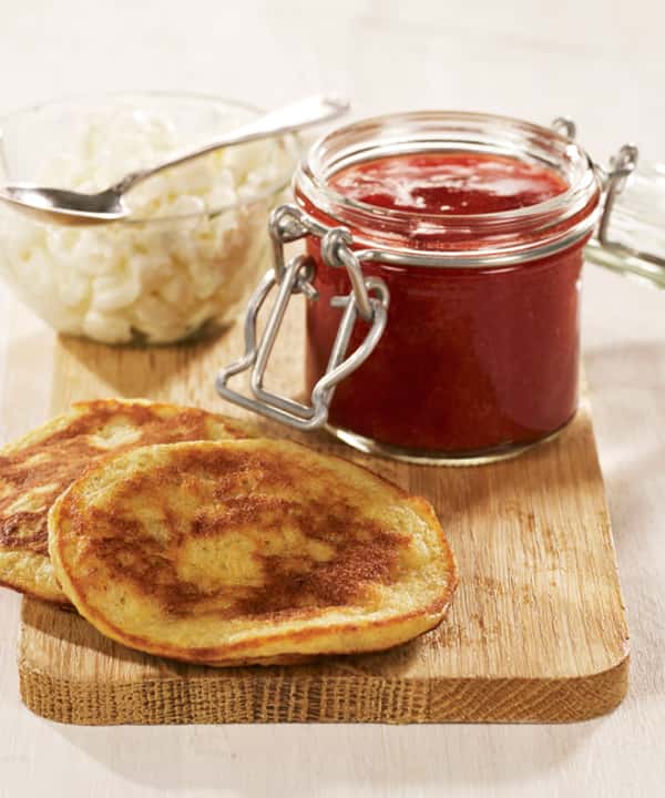 Bananlapper med cottage cheese