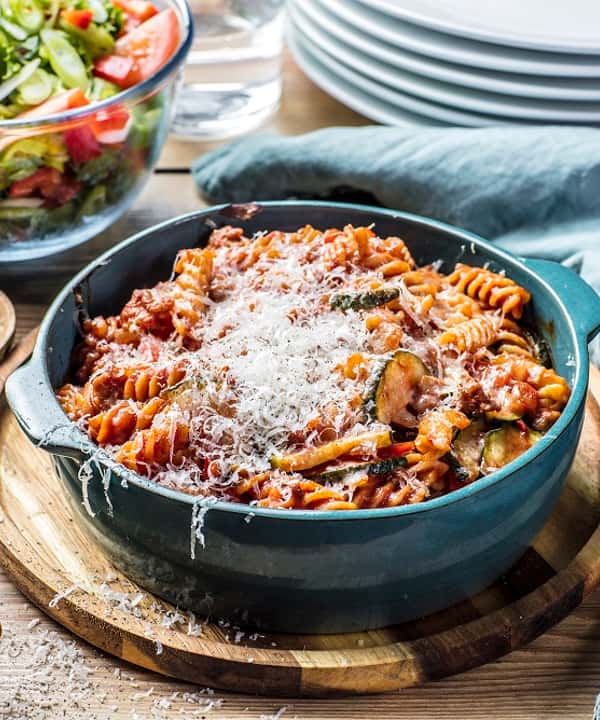 Pastagrateng med kalkunkarbonadedeig