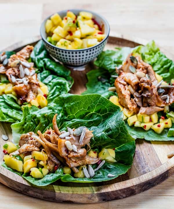 Pulled kyllinglår med mangosalsa