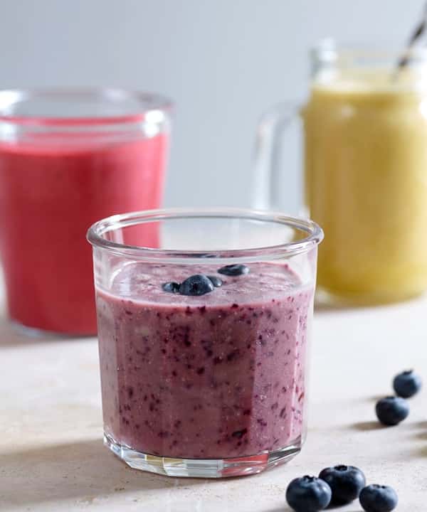 Havresmoothie med blåbær og banan