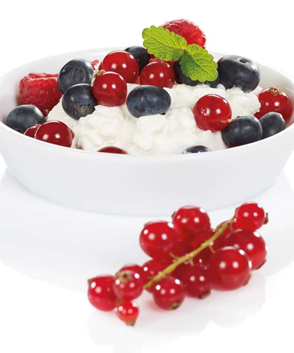 Skyr® med cottage cheese og bær