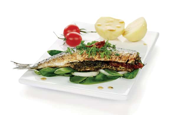 Stekt sild med tomatfyll