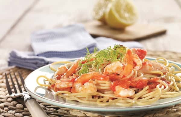 Spagetti med havets frukter