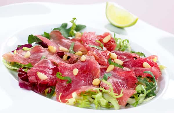 Carpaccio med tunfisk