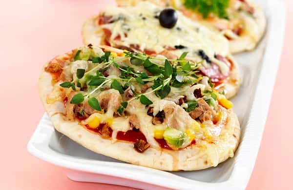 Pitapizza med tunfisk