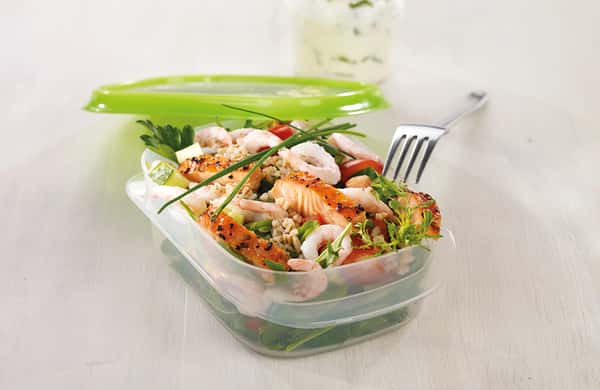 Salat med pepperlaks og reker