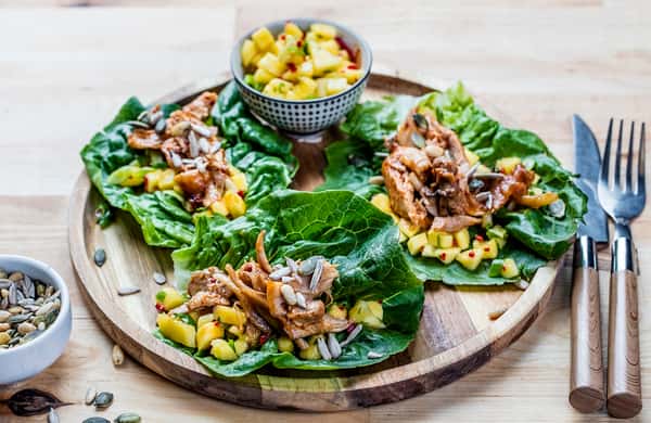Pulled kyllinglår med mangosalsa