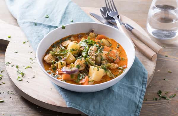 One pot med kylling, karri og koriander