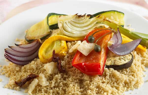 Grillede grønnsaker med couscous