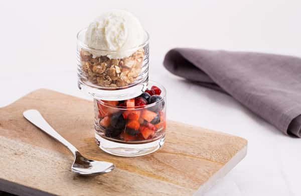 Havrekrønsj med yoghurtis